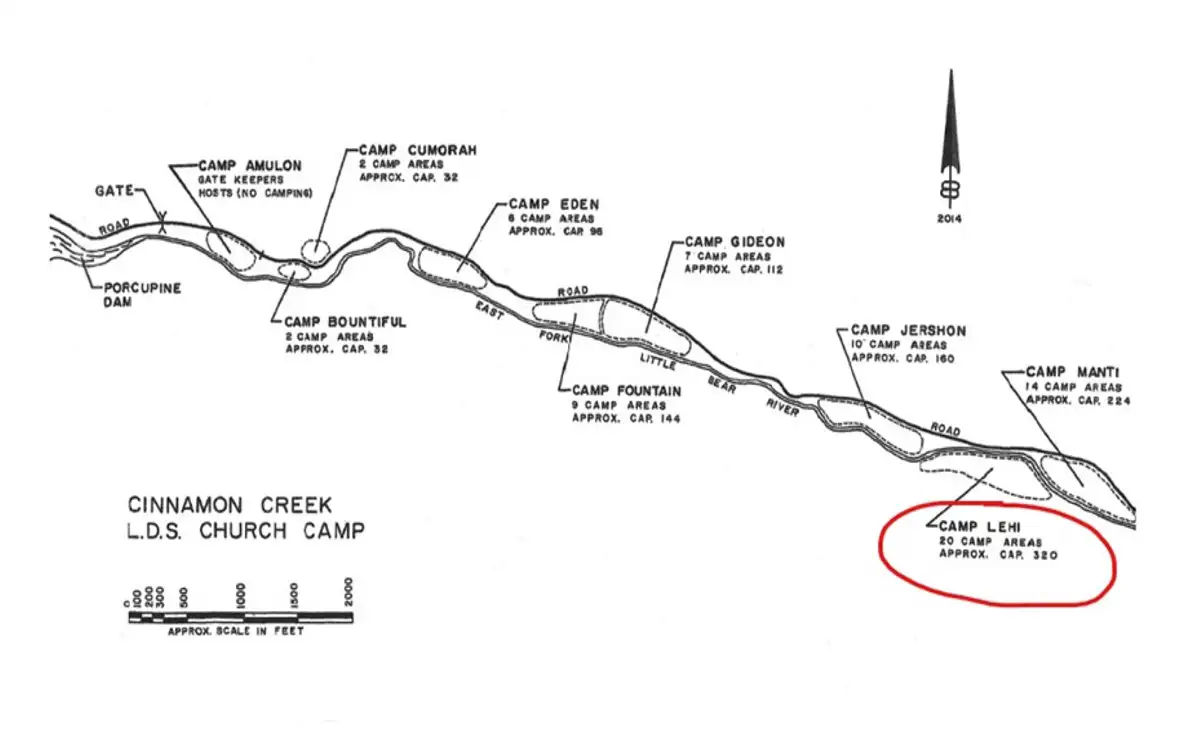 Cinnamon Creek Camp Map 1